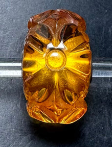 3-12 Carved Amber Flower Rod 24