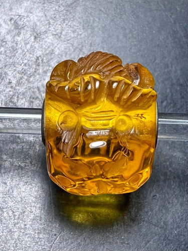 3-12 Carved Amber Lion Rod 12