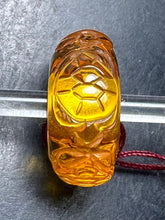 Load image into Gallery viewer, 3-12 Carved Amber Turtle Rod 19
