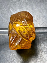 Load image into Gallery viewer, 3-14 Carved Amber 2 Snakes Rod 13
