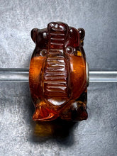 Load image into Gallery viewer, 3-14 Carved Amber Elephant Rod 9

