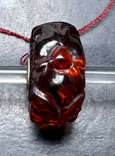 Load image into Gallery viewer, 3-14 Carved Amber Flower Rod 4
