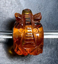 Load image into Gallery viewer, 3-14 Carved Amber Little Elephant Rod 2
