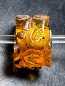 4-12 Carved Amber Elephant Rod 18
