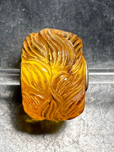 4-12 Carved Amber Lion Rod 2
