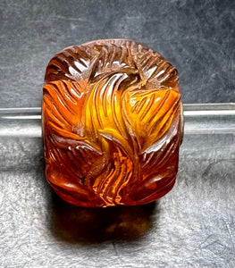 4-12 Carved Amber Lion Rod 9