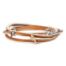 Load image into Gallery viewer, Leather Bracelet Brown/Beige