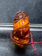 Load image into Gallery viewer, 12-18 Carved Amber Flower with Leaves Rod 6
