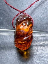 Load image into Gallery viewer, 12-18 Carved Amber Flower with Leaves Rod 6
