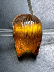 12-19 Carved Amber Cat Face Rod 10