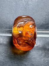 Load image into Gallery viewer, 12-19 Carved Amber Dog Face Rod 4
