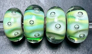 3-14 Trollbeads Green Stripe Bubble