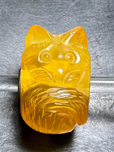 4-12 Carved Amber Cat Rod 11