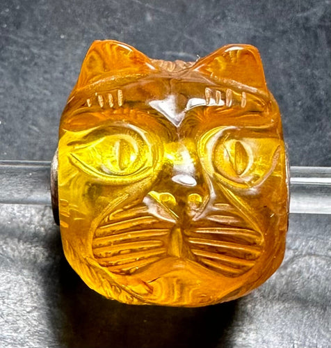 4-12 Carved Amber Cat Rod 17