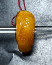 Load image into Gallery viewer, 4-21 Trollbeads Carved Amber Snake
