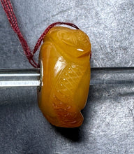Load image into Gallery viewer, 4-21 Trollbeads Carved Amber Snake
