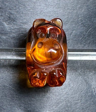 Load image into Gallery viewer, 4-22 Trollbeads Happy Hippo Carved Amber
