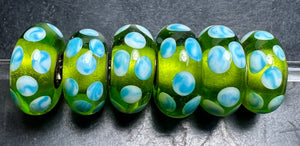 4-4 Trollbeads Turquoise Green Dot Rod 1
