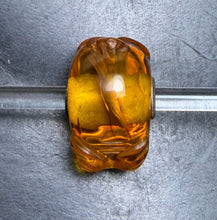 Load image into Gallery viewer, 6-16 Trollbeads Carved Amber Piggy
