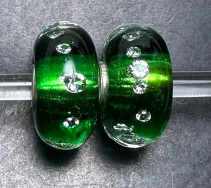 8-18 Trollbeads The Diamond Bead, Emerald Green