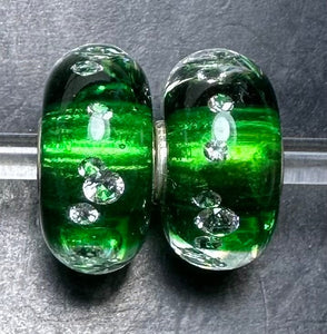 8-18 Trollbeads The Diamond Bead, Emerald Green
