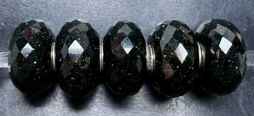 8-21 Trollbeads Faceted Green Goldstone