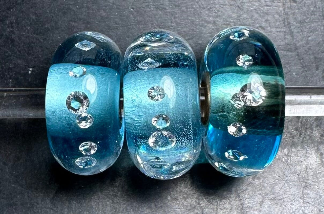 9-20 Trollbeads Diamond Bead, Iceblue
