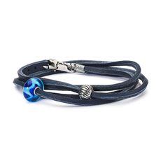 Azure Waves Leather Bracelet Set