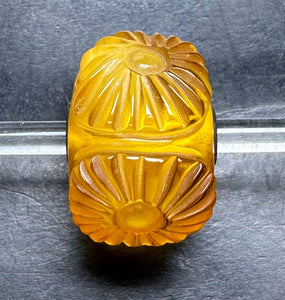 Daisy, Carved Amber