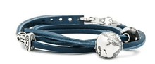 Load image into Gallery viewer, Leather Bracelet, Dark Blue
