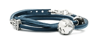Leather Bracelet, Dark Blue