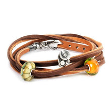 Load image into Gallery viewer, Leather Bracelet Light and Dark Brown
