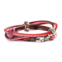 Load image into Gallery viewer, Leather Bracelet Red/Bordeaux
