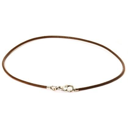 Leather Necklace, Brown, without lock