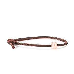 Pink Pearl Single Leather Bracelet Set