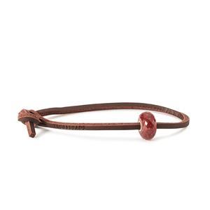 Strawberry Quartz Single Leather Bracelet Set